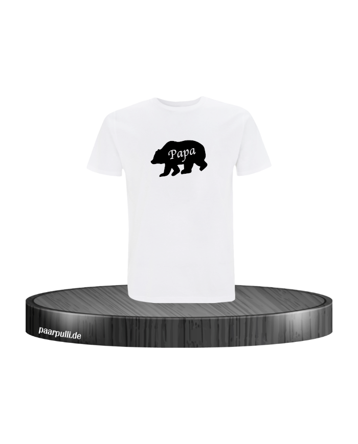 Papa Bear T-Shirt weiß Größe M