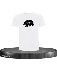 Papa Bear T-Shirt weiß Größe M