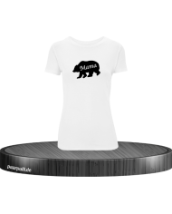 Mama Bear Damen T-Shirt weiß Größe S