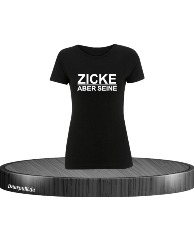 Zicke aber Seine Damen T-Shirt schwarz Größe S