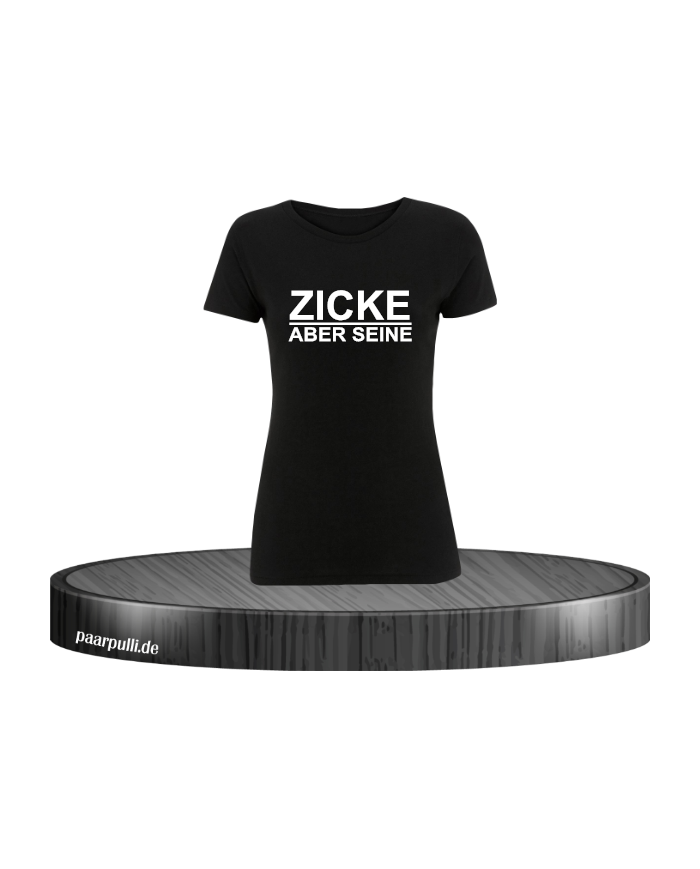 Zicke aber Seine Damen T-Shirt schwarz Größe S
