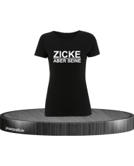 Zicke aber Seine Damen T-Shirt schwarz Größe S