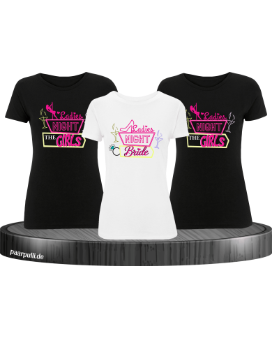 Ladies Night Bride & The Girls für T-Shirt Set für Damen Junggesellenabschied