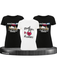 Braut unter Verschluss & Schlüssel Crew T-Shirt Set für Damen Junggesellenabschied