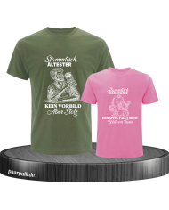 Stammtisch Ältester & Nachwuchs Vater und Kind T-Shirt Set