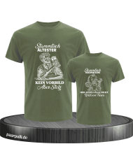 Stammtisch Ältester & Nachwuchs Vater und Kind T-Shirt Set