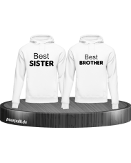 Geschwister Hoodies bedruckt mit Best Sister und Best Brother