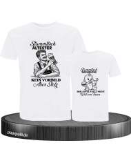 Stammtisch Ältester & Nachwuchs Vater und Kind T-Shirt Set