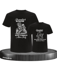 Stammtisch Ältester & Nachwuchs Vater und Kind T-Shirt Set