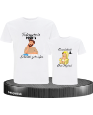 Testergebnis Positiv & Beweisstück Vater und Kind T-Shirt Set