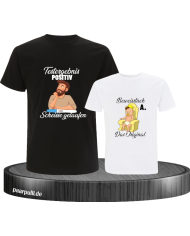 Testergebnis Positiv & Beweisstück Vater und Kind T-Shirt Set