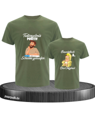 Testergebnis Positiv & Beweisstück Vater und Kind T-Shirt Set