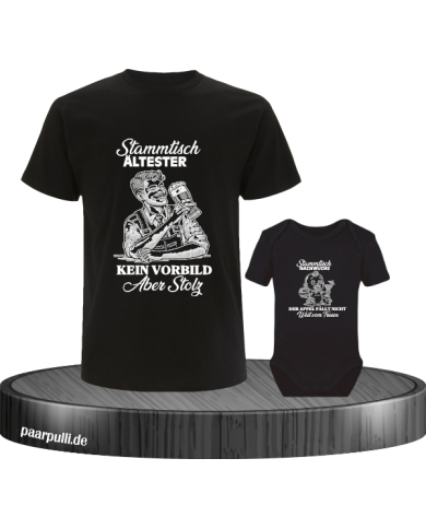 Stammtisch Ältester & Nachwuchs Vater und Baby Set