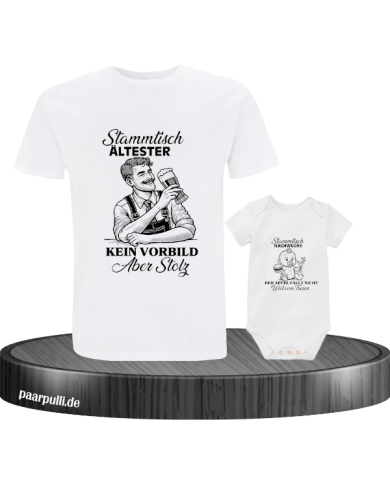 Stammtisch Ältester & Nachwuchs Vater und Baby Set
