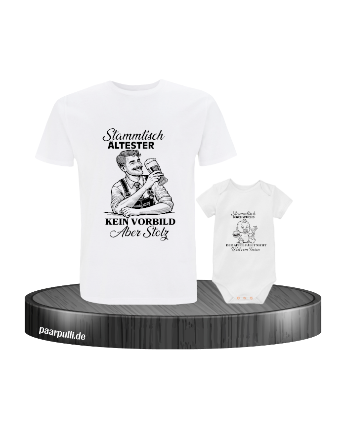Stammtisch Ältester & Nachwuchs Vater und Baby Set