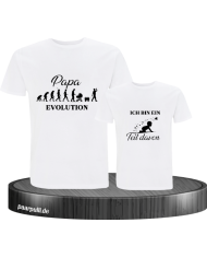 Papa Evolution & Kind Evolution Vater und Kind T-Shirt Set