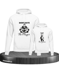 Don't Hate The Player & Hate The Game Vater und Kind Hoodie Set