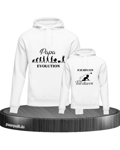Evolution & Kind Evolution Vater und Kind Hoodie Set