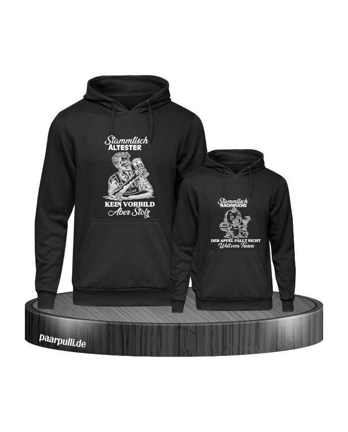 Stammtisch Ältester & Nachwuchs Vater und Kind Hoodie Set