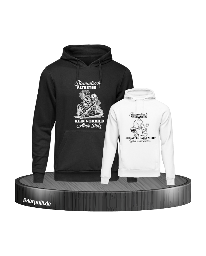 Stammtisch Ältester & Nachwuchs Vater und Kind Hoodie Set