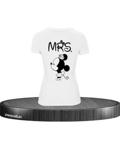 Mrs. Damen T-Shirt weiß Größe L