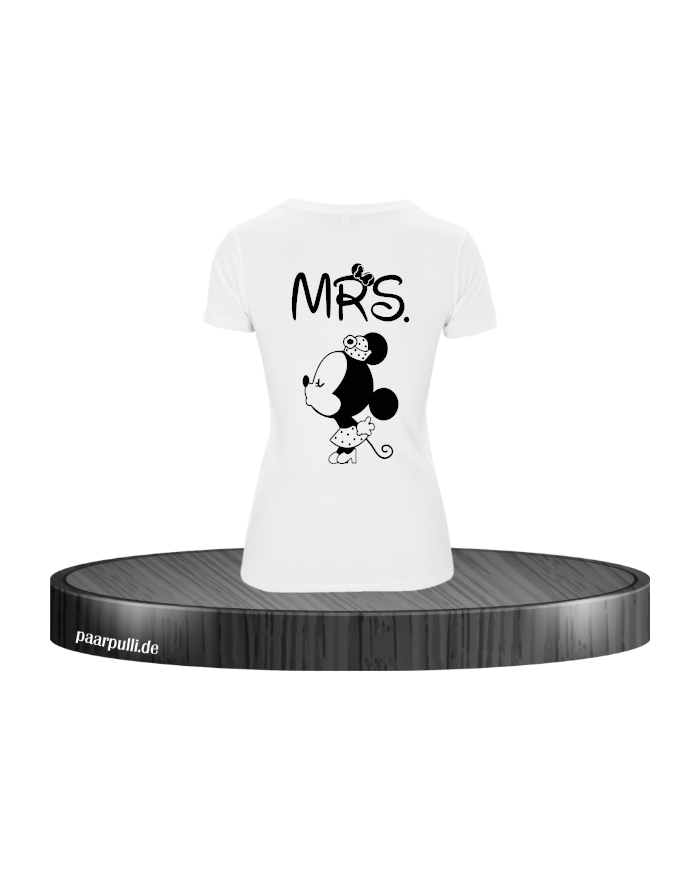 Mrs. Damen T-Shirt weiß Größe L