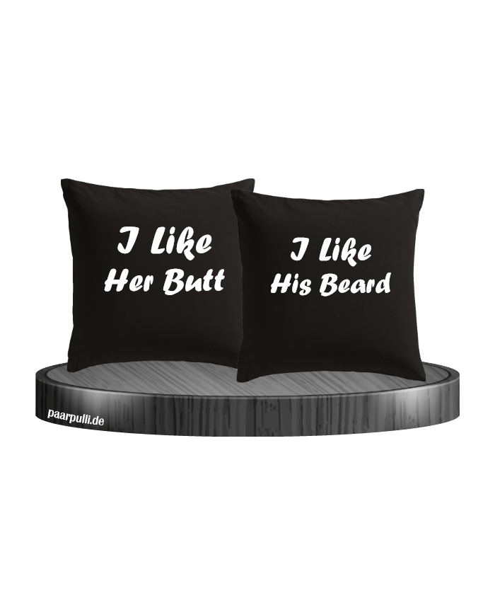 I like his beard Kissenbezug Schwarz