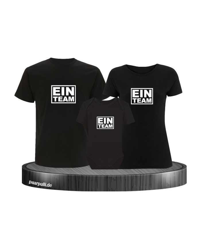 Ein Team 3er Set Familienlook T-Shirt + Babybody