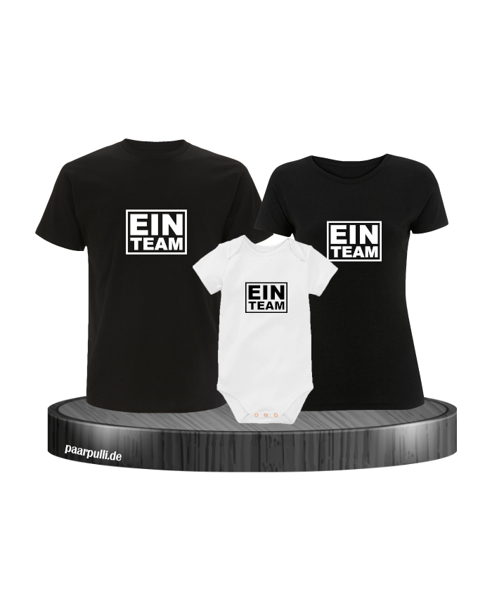 Ein Team 3er Set Familienlook T-Shirt + Babybody