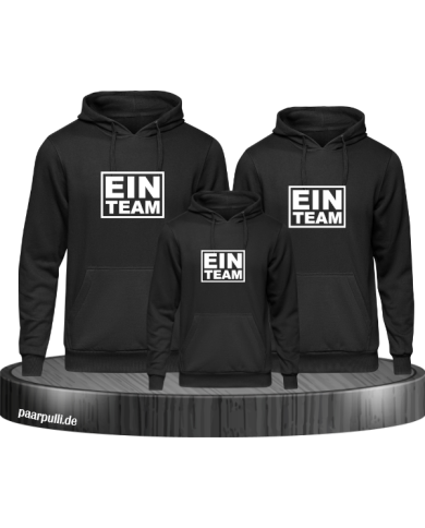 Ein Team 3er Set Familienlook Hoodie