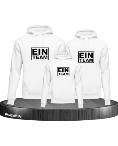 Ein Team 3er Set Familienlook Hoodie
