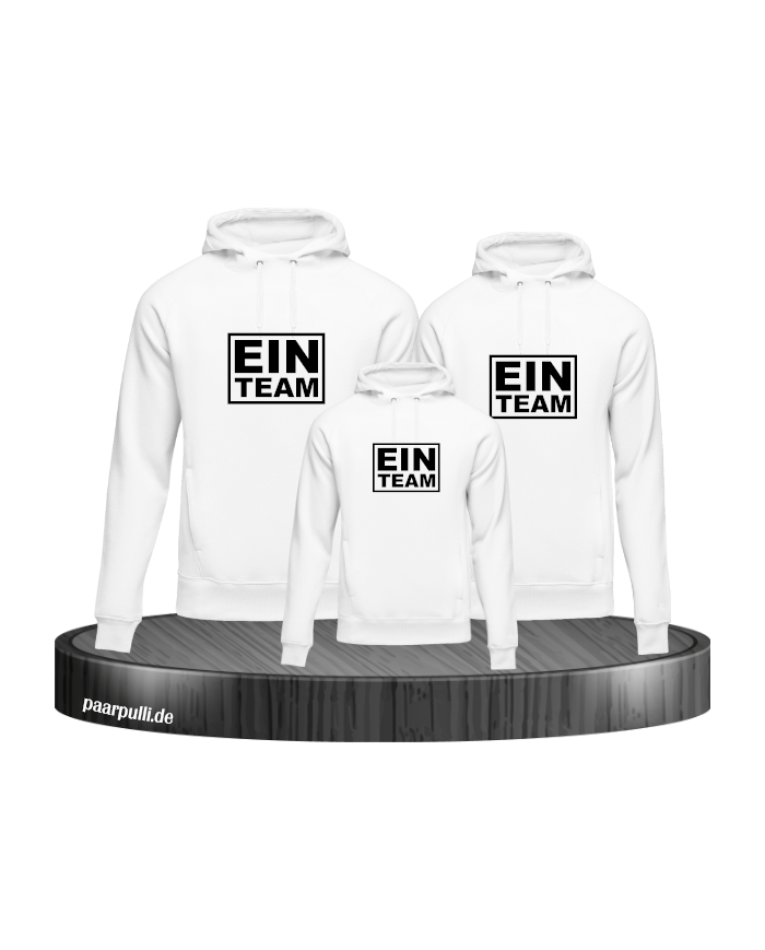 Ein Team 3er Set Familienlook Hoodie