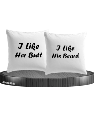 I like his beard Kissenbezug weiß