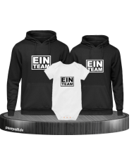 Ein Team 3er Set Familienlook Hoodie + Babybody