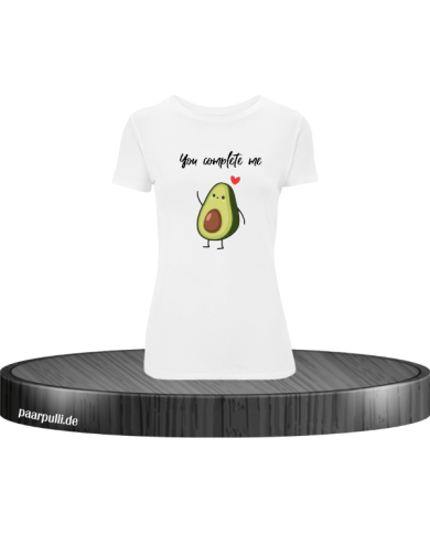 You complete me Damen T-Shirt Größe M weiß