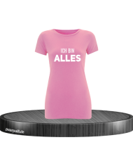 Ich bin alles Damen T-Shirt Größe L rosa