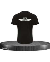 Her King Engelsflügel T-Shirt schwarz Größe XXL