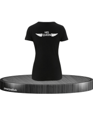 His Queen Engelsflügel Damen T-Shirt schwarz Größe S