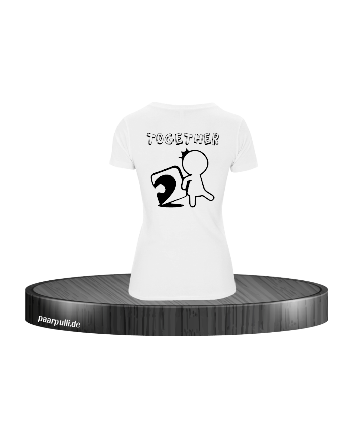Together Puzzle Damen T-Shirt weiß Größe XL