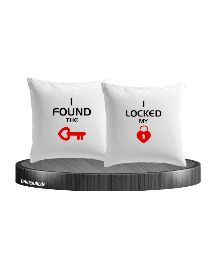 I locked my heart Kissen weiß