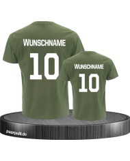 Vater und Sohn Set mit Wunschnamen und Zahl