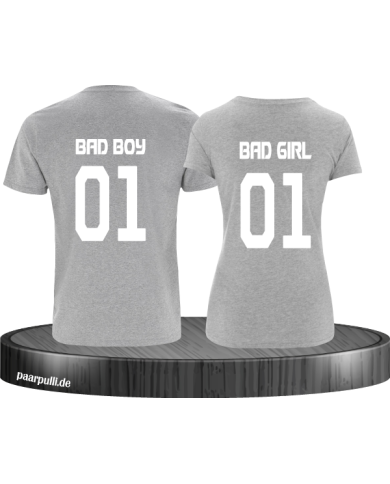 Bad Boy und Bad Girl Pärchen-Shirt Bad Boy und Bad Girl Pärchen-Shirt