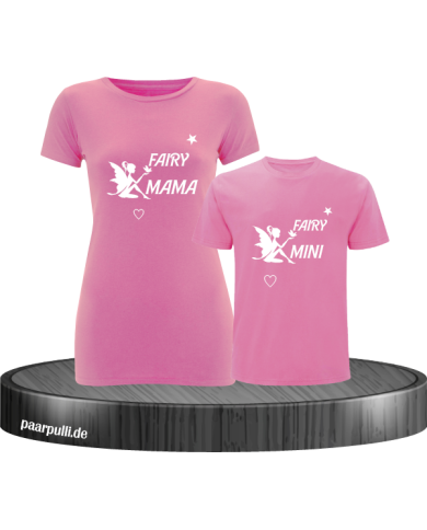 Mutter und Tochter Shirt Set rosa