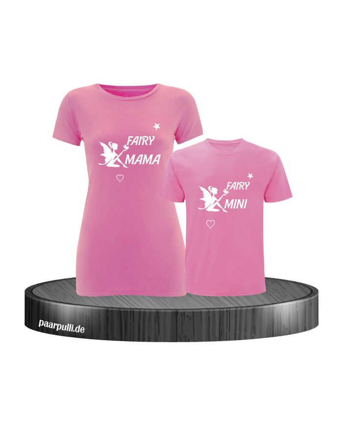 Mutter und Tochter Shirt Set rosa