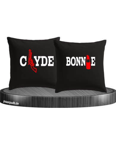 Schwarze Kissen Bonnie&Clyde Schwarze Kissen Bonnie&Clyde