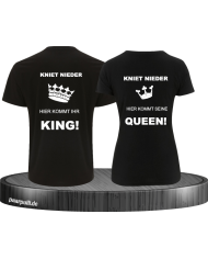 Kniet Nieder King Queen schwarzes pärchen Set