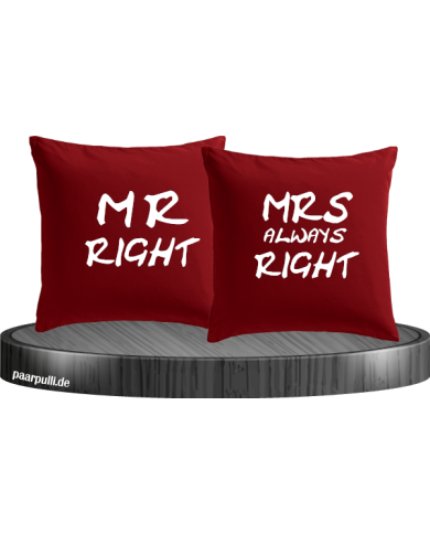 Mr Right und Mrs always Right rot Mr Right und Mrs always Right rot