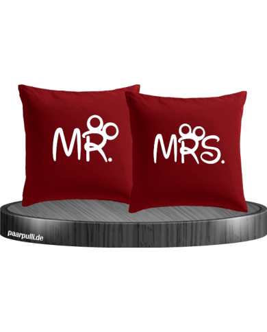 Mr und Mrs Kissenbezüge in rot Mr und Mrs Kissenbezüge in rot