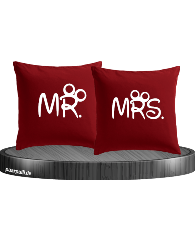 Mr und Mrs Kissenbezüge in rot