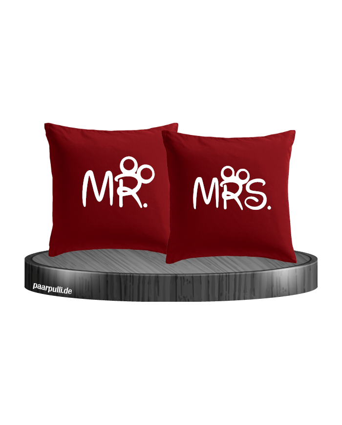 Mr und Mrs Kissenbezüge in rot
